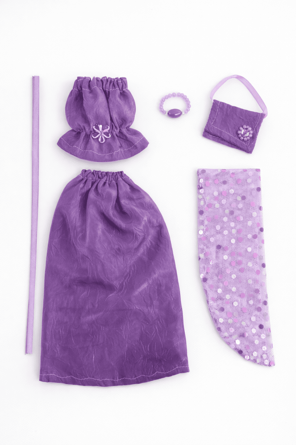 Goosey's Homemade Doll Fashion : Evening Plum Glam Set (EVN_3) (Locally crafted. Community‑supporting)