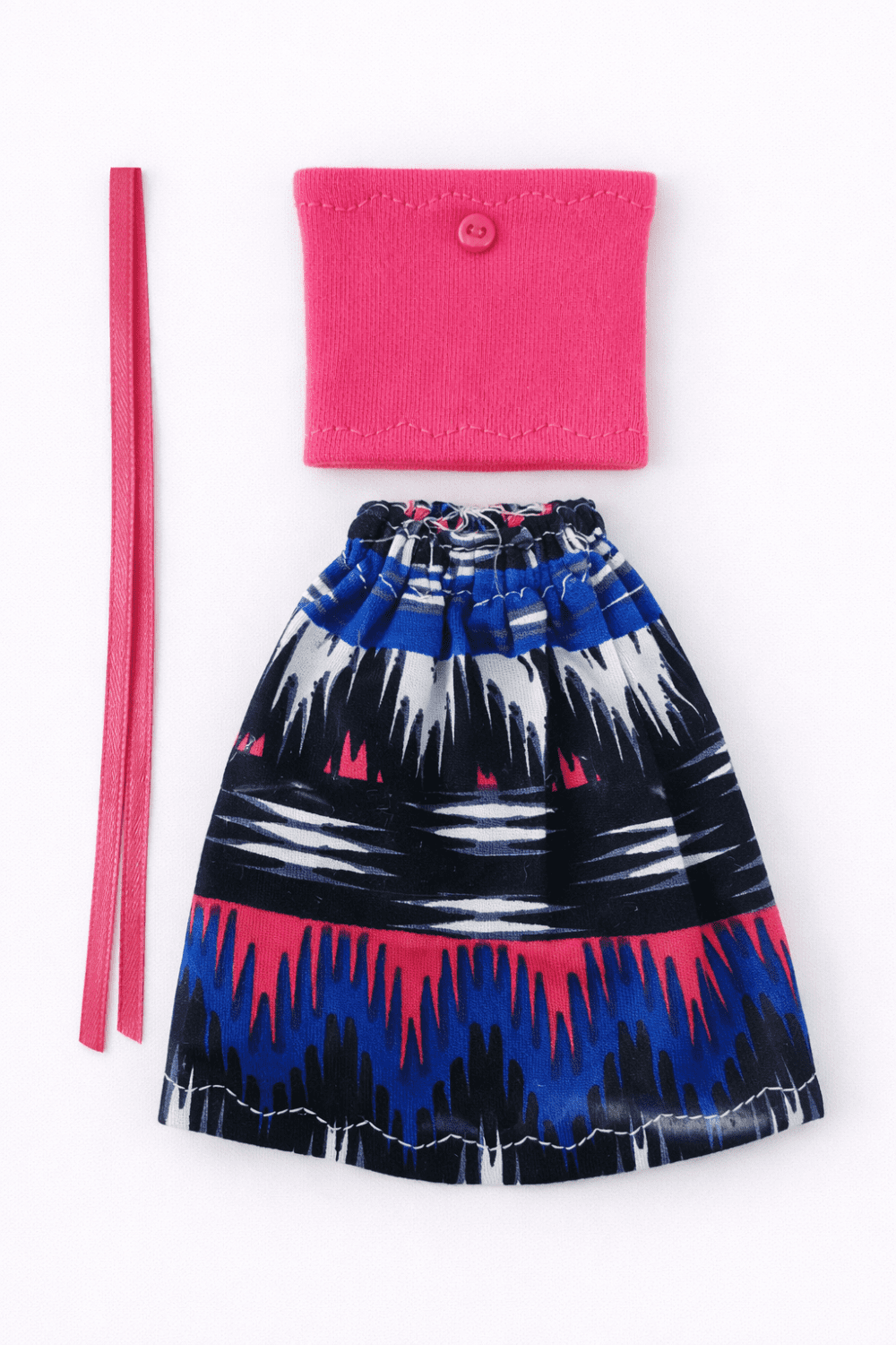 Goosey's Homemade Doll Fashion : Skirt & Strapless Tube Top Set (SKT_TUB_1) (Locally crafted. Community‑supporting)